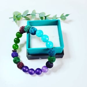 Mixed crystal handcrafred summery bracelet